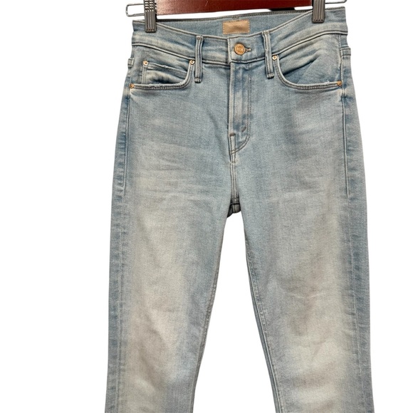 MOTHER The Mid Rise Dazzler Crop Fray Jeans Sun Kissed Size 24 - Picture 3 of 9